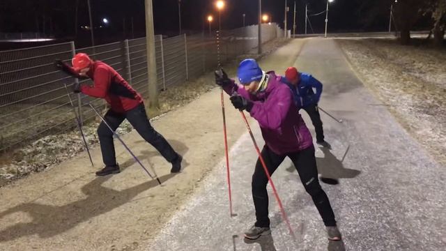 Имитация. Подъёмный вариант конькового хода.