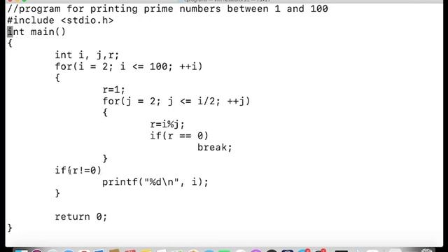 PROGRAMMING IN C – 32 (Nested loops, More on printf, gets, puts, getchar, putchar) смотреть онлайн