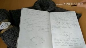 Мужской пуловер / свитер спицами. Регланом сверху. Экспресс МК.+ Схема узора. Часть 1