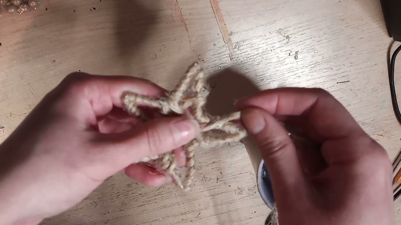 Новый год своими руками. Ёлочная игрушка из шпагата.