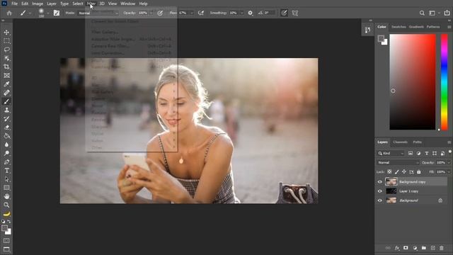 PhotoShop tutorial: Create and Apply bokeh effect to portrait смотреть онлайн
