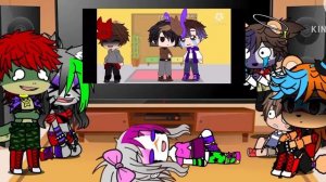 Glamrocks + Gregory react to Micheal Afton ( Glammike AU) *Videos not mine*