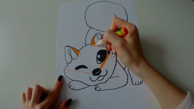 Cómo dibujar un perro Shiba Inu/ How to draw Shiba Inu dog/ Как нарисовать собаку Сиба Ину смотреть онлайн