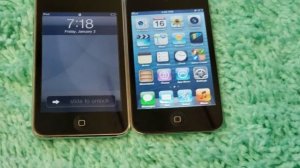 Apple ipod touch 2g and 4g startup/shutdown speed comparison