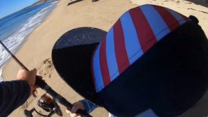 Malibu Beach Surf Fishing (Gulp Sandworm) With a 3 Year Old