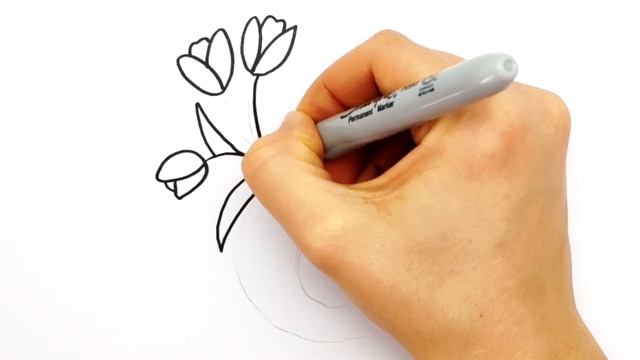 Как нарисовать Рисунок на 8 Марта. Что нарисовать на открытке к 8 Марта - рисунок для срисовки. #47 смотреть онлайн