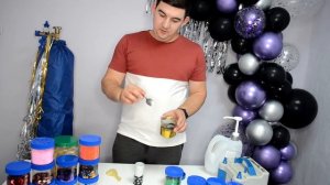 Как надуть шарик с конфетти.