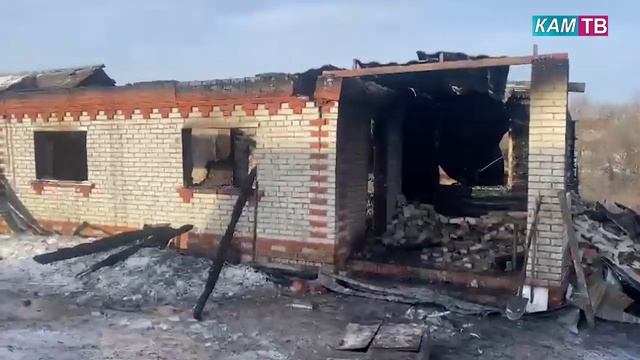Пожар в жилом доме в селе Казанская Арчада