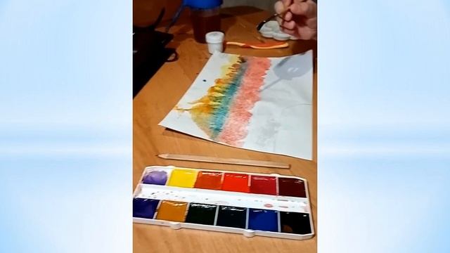 РИСОВАНИЕ "СЕВЕРНОЕ СИЯНИЕ" смотреть онлайн