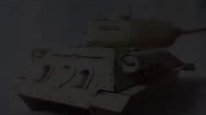 Т-34-85 из картона в масштабе 1:37