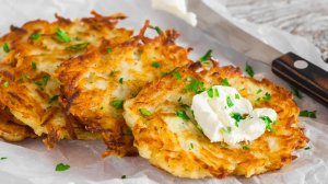 Картофельные оладьи.Вкусные,нежные и сытные.