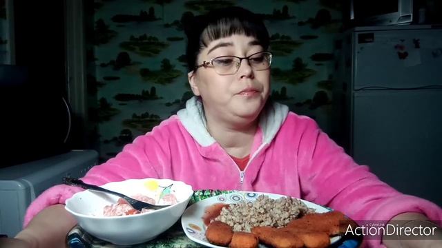 Мукбанг | Куриные палочки, салат, гречка| Я оборзела? *CHICKEN STICKS, LETTUCE AND BUCKWHEAT