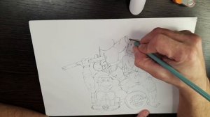 We continue to draw ninja turtles, Raphael.Продолжаем рисовать черепашек-ниндзя, Рафаэль.