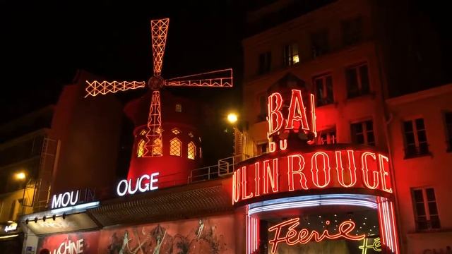 Мулен Руж, Moulin Rouge теплым Парижским вечером. смотреть онлайн