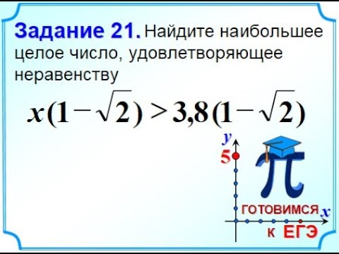 Задание 21. Найти наибольшее целое число х удовлетворяющее неравенству. Задание 21 44157. Задание 21 простым языком.