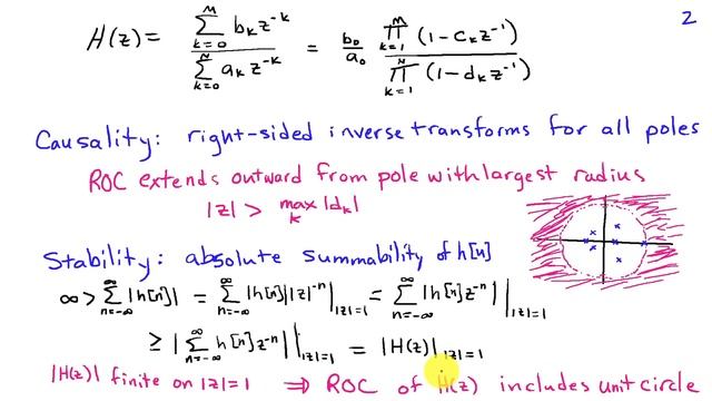 Stability and Causality of LTI Systems Described by Difference Equations смотреть онлайн