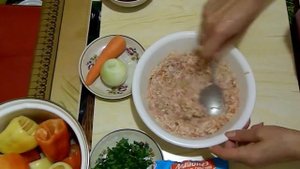 Фаршированный перец с пшеном