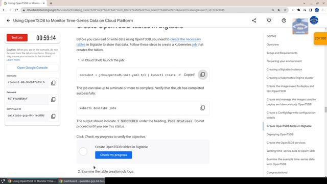 Using OpenTSDB to Monitor Time-Series Data on Cloud Platform | Qwiklabs [GSP142]