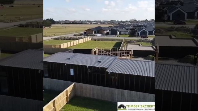 Отделка фасада планкеном из лиственницы