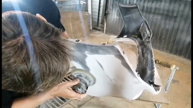 Как запаять бампер и заклеить стекловолокном!