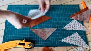 Пэчворк. Блок "Звезда". Вариант №2 - с "вертушкой" в центре.