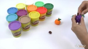 Hacer frutas con plastilina Play Doh