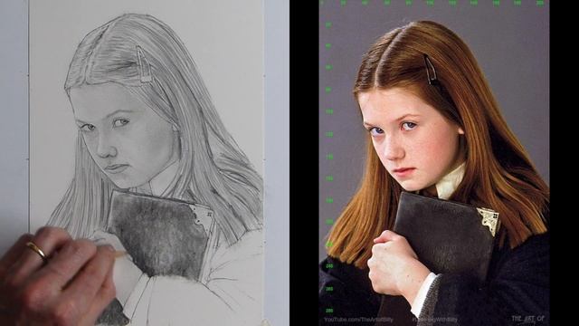 How To Draw Ginny Weasley with Tom Riddle’s Diary (Bonnie Wright in the Harry Potter Movies)