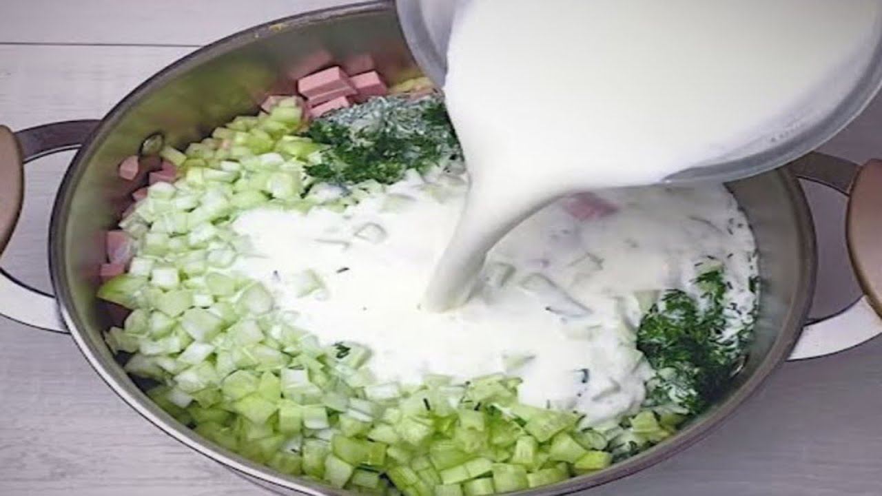 Блюдо, которое любят все! Мой вкусный и простой рецепт вкусной окрошки|Tasty okroshka #shorts