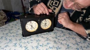 IF Как работают старые шахматные часы Янтарь Jantar Vintage chess clock function working principle