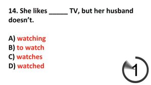 Elementary Test 4 (part 1) - English Grammar Quiz (Test)