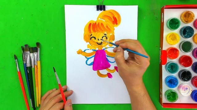 Как нарисовать ФЕЮ красками гуашь - уроки рисования от РыбаКит смотреть онлайн