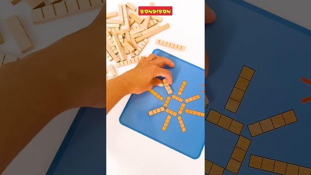 Игра-головоломка ФИГУРНЫЙ РИСУНОК 20 логических заданий с деревянными блоками БондиЛогика Bondibo