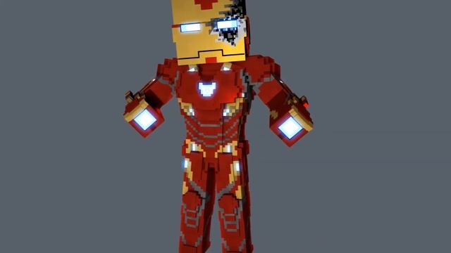 Minecraft Iron Man Mark 50 Rig (Avengers Infinity War) (C4D)