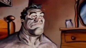 Мужик проснулся и думает 1 час / Ralph Bakshi Ren and Stimpy waking up meme 1 hour
