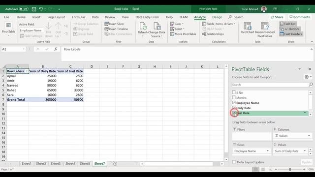 9. Excel for Beginners|How to Insert Pivot Table in Excel|