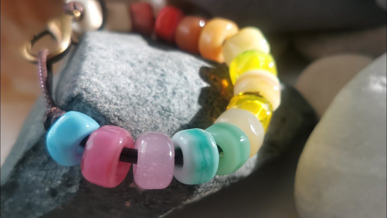 Браслет Лето со мной. Лэмпворк.