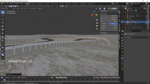 Part6 : How to make a racetrack in Blender (Creating Barrier for racetrack)