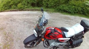 Дешевое ветровое стекло от Дельты на Bajaj Boxer