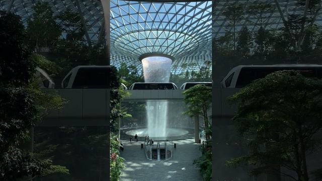 Singapore Airport Waterfall..