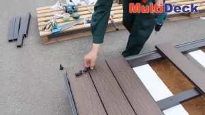 Монтаж террасной доски из ДПК "Multideck Pro"