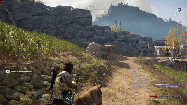 Vineyard Canyon, Lesbos | Burn Silos & Loot Treasure Location | ASSASSIN'S CREED ODYSSEY