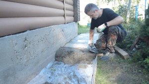 ПРОСТАЯ отмостка для ДОМА в ДЕРЕВНЕ