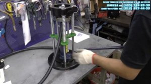 Настольный механический кримпер для шлангов автокондиционера – пример обжатия.