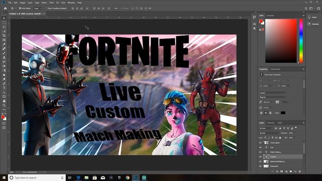 HOW TO MAKE FORTNITE THUMBNAILS (USING ADOBE PHOTOSHOP 2019) смотреть онлайн