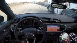 2021 Audi RS Q3 Sportback максимальная скорость автобан POV
