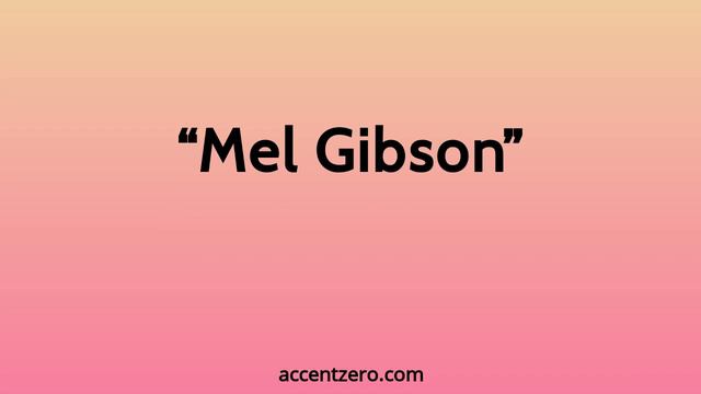 Pronounce "Mel Gibson" - Chinese accent vs. native U.S. смотреть онлайн