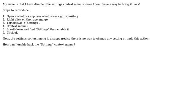 TortoiseGit enable settings context menu смотреть онлайн