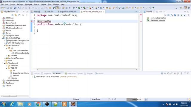 #3 CRUD Project using Spring MVC and Hibernate - Writing First Spring Controller смотреть онлайн