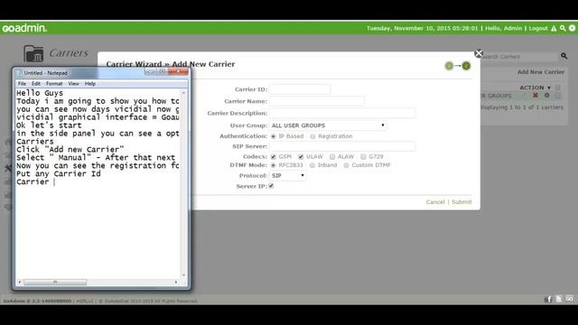 How to configure Carrier in Goautodial(Vicidial) смотреть онлайн