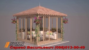 Беседки - раздвижные окна, двери в беседку